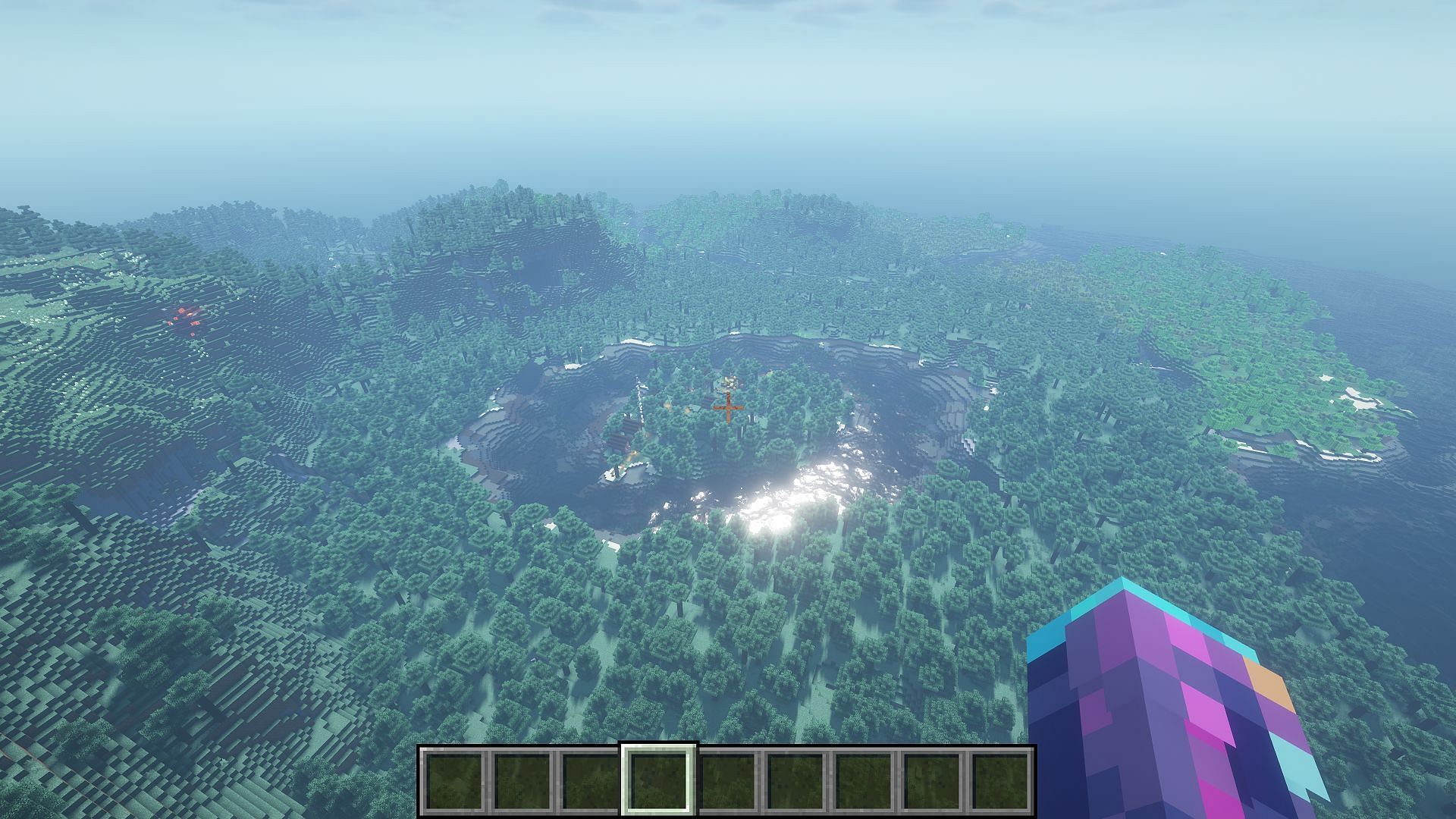 The building possibilities are endless in this Minecraft seed's village (Image via Kamikyappu/Reddit)